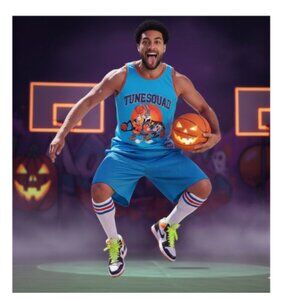 Tune Squad Bugs Bunny #1 Jersey Mens Space Jam Basketball Costume halloween